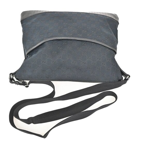 GUCCI GG Pattern Cross Shoulder Leather canvas Black SHW Italy - Picture 6 of 16